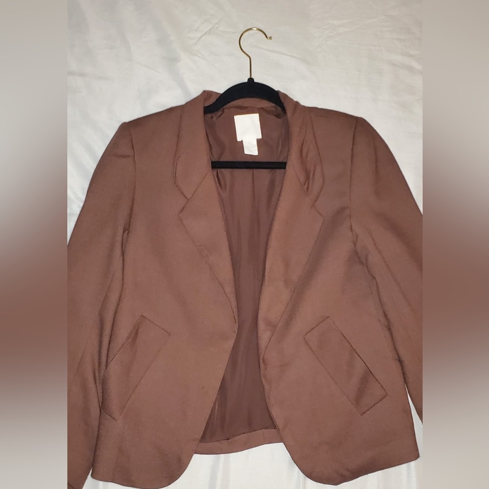 H&M brown blazer size small